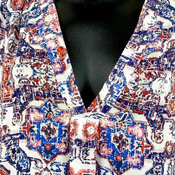 Joie Silk Blouse Sheer Peasant Top - Picture 4 of 7